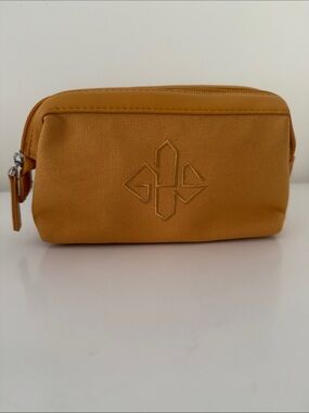 Ettinger London Mustard Yellow Canvas Cosmetic Pouch
